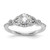 14KT White Gold Halo Plus (Holds 1/2 carat (5.2mm) Round Center) 1/4 carat Diamond Semi-Mount Engagement Ring