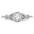 14KT White Gold Halo Plus (Holds 1/2 carat (5.2mm) Round Center) 1/4 carat Diamond Semi-Mount Engagement Ring