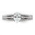 14KT White Gold 3-Row (Holds 1/2 carat (6.4x4.9mm) Oval Center) 1/4 carat Diamond Semi-Mount Engagement Ring