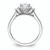 14KT White Gold 3 Stone 3/4ct Oval Semi-Mount Including 2-2.8mm Side Stones Diamond Engagement Ring