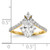 14KT Asymmetric (Holds 1.5 carat (9.2x6.9mm) Oval Center) 1/2 carat Diamond Semi-Mount Engagement Ring