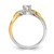 14KT Two-tone Gold Diamond Semi-mount Engagement Ring
