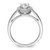 14KT White Gold Halo (Holds 3/4 carat (5.8mm) Round Center) 1/4 carat Diamond Semi-mount Engagement Ring