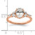 14KT Rose Gold (Holds 1 carat (8.00x6.1mm) Oval Center) 1/5 carat Marquise Diamond Semi-Mount Engagement Ring