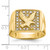 10KT & Rhodium .10ct Diamond Mens Eagle Ring