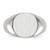 14KT White Gold 12.5x13.5mm Closed Back Men's Signet Ring