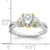 14KT Two-tone Criss-Cross (Holds 1.5 carat (7.5mm) Round Center) 1/3 carat Diamond Semi-Mount Engagement Ring