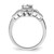 14KT White Gold Art Deco (Holds 5/8 carat (5.6mm) Round Center) 1/3 carat Diamond Semi-mount Engagement Ring