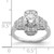 14KT White Gold Art Deco (Holds 5/8 carat (5.6mm) Round Center) 1/3 carat Diamond Semi-mount Engagement Ring