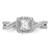 14KT White Gold Halo Twist (Holds 1/3 carat (3.8mm) Princess Center) 1/3 carat Diamond Semi-Mount Engagement Ring