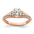 14KT Rose Gold (Holds 1 carat (6.5mm) Round Center) 1/3 carat Diamond Semi-Mount Engagement Ring