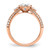 14KT Rose Gold (Holds 1 carat (6.5mm) Round Center) 1/3 carat Diamond Semi-Mount Engagement Ring