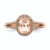 Blooming Bridal 14KT Rose Gold Halo 8x6mm Oval Morganite and 1/5 carat Diamond Complete Engagement Ring
