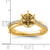 14KT Hexagon Semi-Mount Diamond Peg Set Engagement Ring