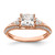 14KT Rose Gold (Holds 1 carat (5.5mm) Princess Center) 1/3 carat Diamond Semi-Mount Engagement Ring