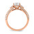 14KT Rose Gold (Holds 1 carat (5.5mm) Princess Center) 1/3 carat Diamond Semi-Mount Engagement Ring