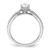 14KT White Gold 3-Row (Holds 3/4 carat (7.1x5.4mm) Oval Center) 1/4 carat Diamond Semi-Mount Engagement Ring