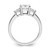 14KT White Gold 3 Stone Pear/Cushion Semi-Mount Including 2-Pear Side Stones Dia Ring