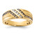 10KT Yellow Gold White and Brown Diamonds, Satin & Black Enamel Ring