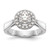 14KT White Gold Round Diamond Semi-Mount Halo Engagement Ring