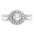 14KT White Gold Round Diamond Semi-Mount Halo Engagement Ring