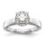 14KT White Gold Round Diamond Semi-Mount Halo Engagement Ring