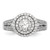 14KT White Gold Round Diamond Semi-Mount Halo Engagement Ring