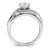 14KT White Gold By-Pass Halo (Holds 1/2 carat (5.2mm) Round Center) 1/3 carat Diamond Semi-mount Engagement Ring