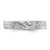 14KT White Gold Polish & Satin Hammered Diamond Mens Wedding Band