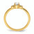 14KT Beaded Edge Petite 3-Stone 1/4 carat Round Diamond Complete Promise/Engagement Ring
