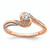 10KT White and Rose Gold Bypass 1/4 carat Diamond Complete Engagement Ring