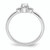 14KT White Gold Beaded Edge Petite 3-Stone 1/4 carat Round Diamond Complete Promise/Engagement Ring