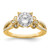 14KT Split Shank (Holds 1.5 carat (7.5mm) Round Center) 1/4 carat Diamond Semi-Mount Engagement Ring