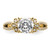 14KT Split Shank (Holds 1.5 carat (7.5mm) Round Center) 1/4 carat Diamond Semi-Mount Engagement Ring