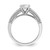 14KT White Gold (Holds 1 carat (6.5mm) Round Center) 1/3 carat Diamond Semi-Mount Engagement Ring