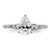 14KT White Gold 3 Stone Pear/Pear Center Semi-Mount Including 2-Pear Side Stones Dia Ring