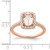 Blooming Bridal 14KT Rose Gold Halo 8x6mm Oval Morganite and 1/3 carat Diamond Complete Engagement Ring