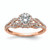 14KT Rose Gold Round Halo Diamond Semi-Mount Engagement Ring