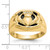 14KT Men's Diamond and Black Onyx Claddagh Ring