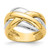 14KT Two-tone Cross-Cross Design Ring