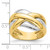 14KT Two-tone Cross-Cross Design Ring