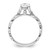 14KT White Gold Diamond Oval Semi-mount Criss-Cross Engagement Ring