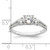 14KT White Gold 3-Stone Plus (Holds 3/4 carat (5.8mm) Round Center) Includes 1/3 carat tw. Side Stones Semi-Mount Engagement Ring