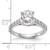 14KT White Gold (Holds 1.5 carat (7.5mm) Round Center) 1/3 carat Diamond Semi-Mount Engagement Ring