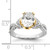 14KT Two-tone Criss-Cross (Holds 1.5 carat (9.2x6.9mm) Oval Center) 1/3 carat Diamond Semi-Mount Engagement Ring