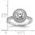 True Origin White Gold 1/3 carat Lab Grown Diamond VS/SI  D E F  Semi Mound Round Fancy Halo Engagement Ring