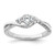 14KT White Gold Three Stone Diamond Semi-Mount Including 2-2.5mm Side Stones Engagement Ring
