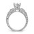 14KT White Gold Vintage Peg Set 1/5 carat Diamond Semi-mount Engagement Ring