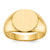 14KT 12.5x13.5mm Closed Back Mens Signet Ring