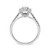 14KT White Gold Halo Plus (Holds 1/2 carat (5.2mm) Round Center) 3/8 carat Diamond Semi-Mount Engagement Ring